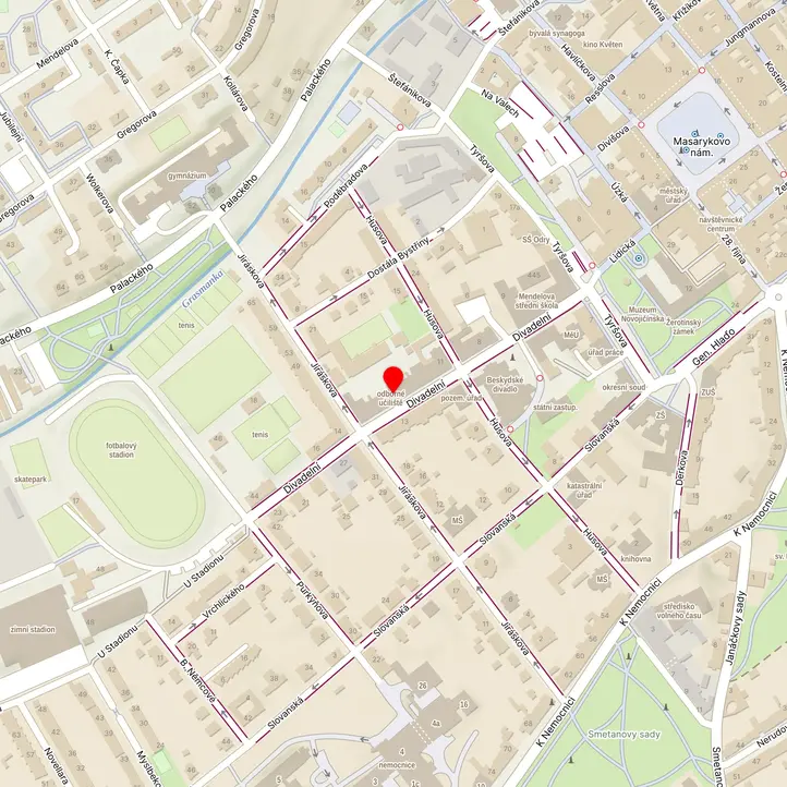Mapa školy z Mapy.cz