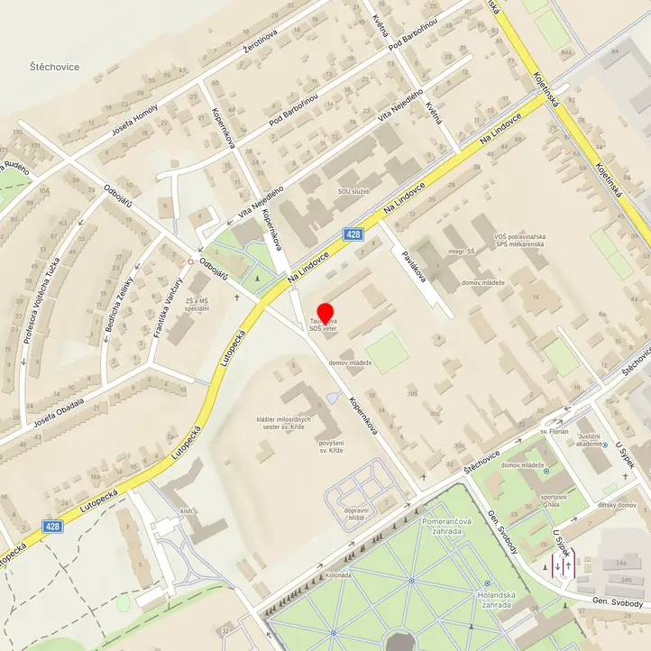 Mapa školy z Mapy.cz