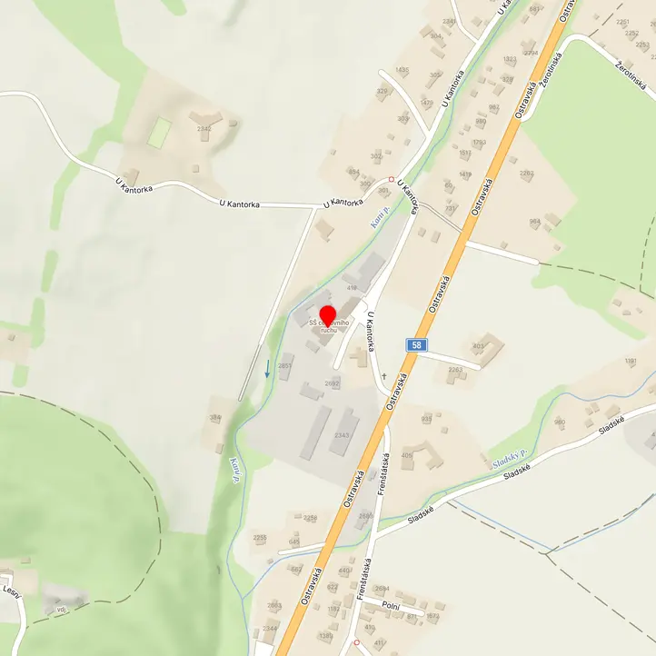 Mapa školy z Mapy.cz