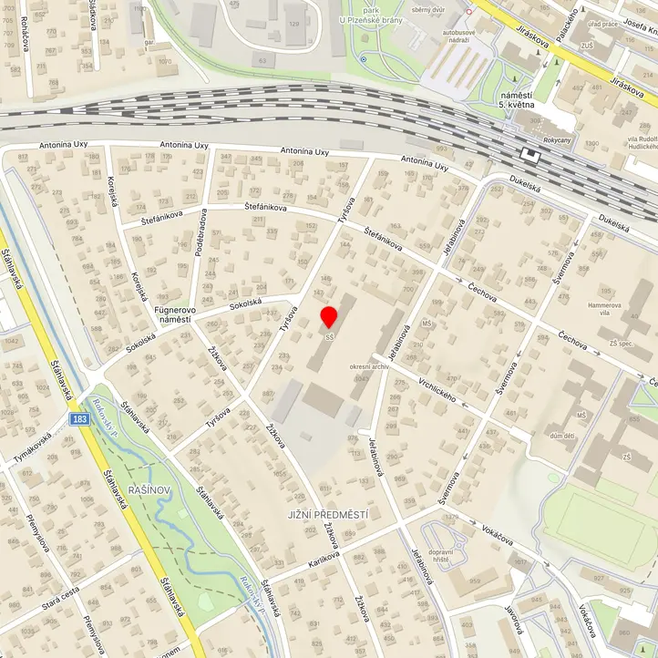 Mapa školy z Mapy.cz