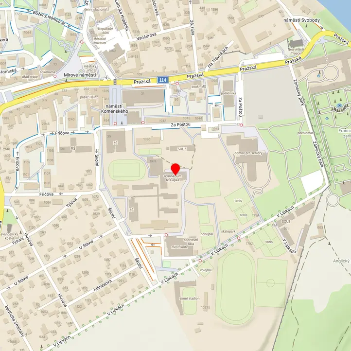 Mapa školy z Mapy.cz