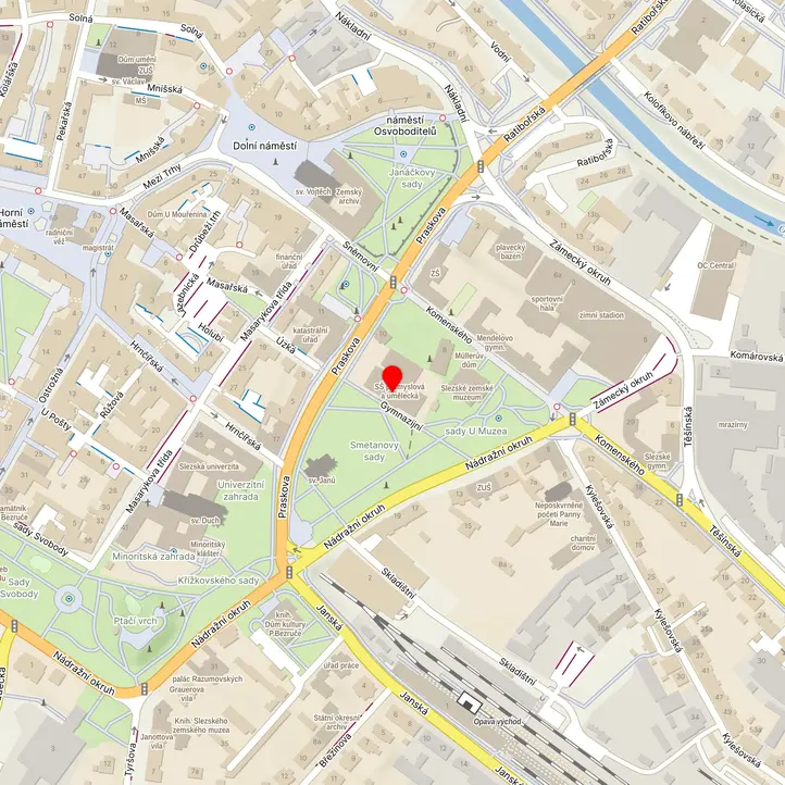 Mapa školy z Mapy.cz