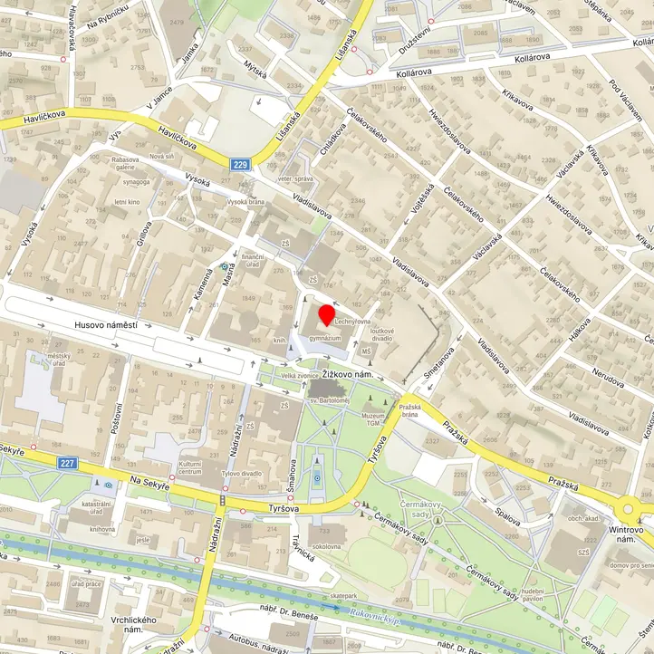 Mapa školy z Mapy.cz