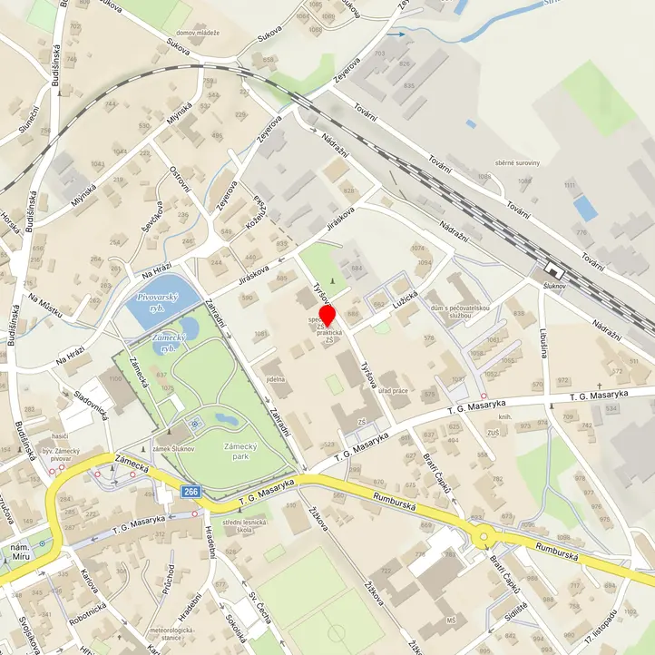Mapa školy z Mapy.cz
