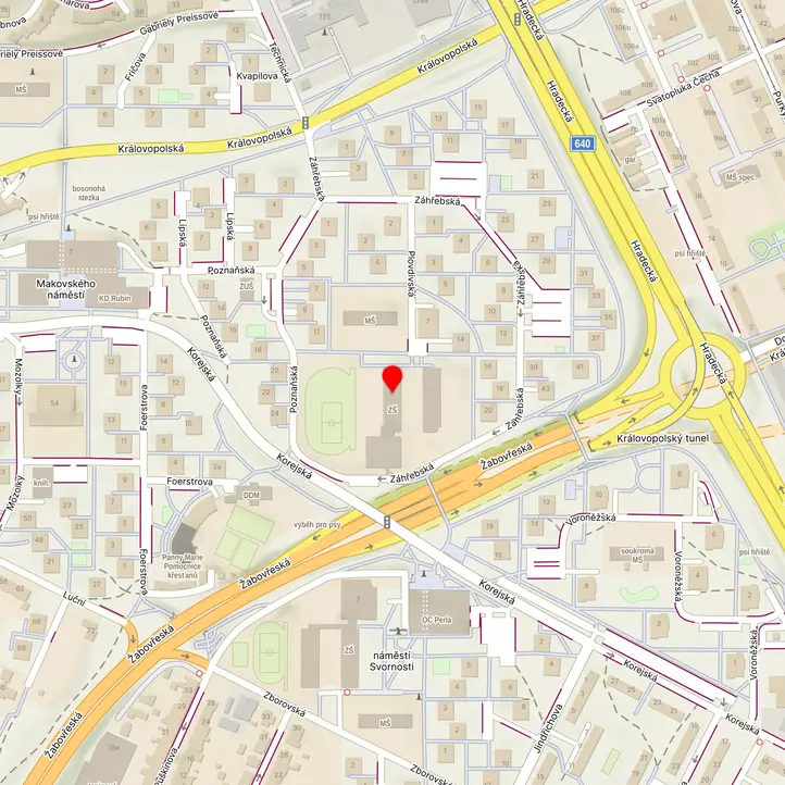 Mapa školy z Mapy.cz