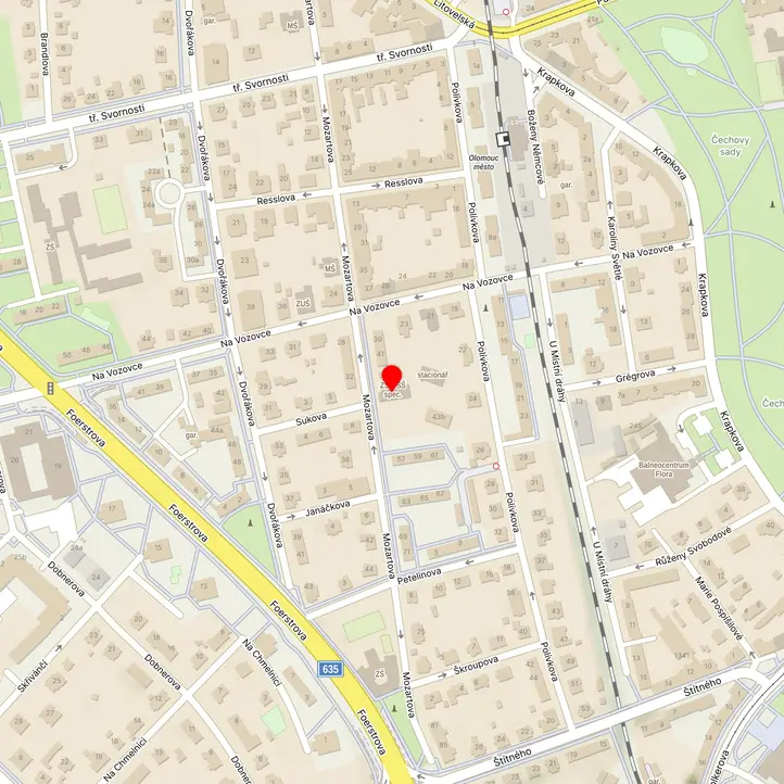 Mapa školy z Mapy.cz