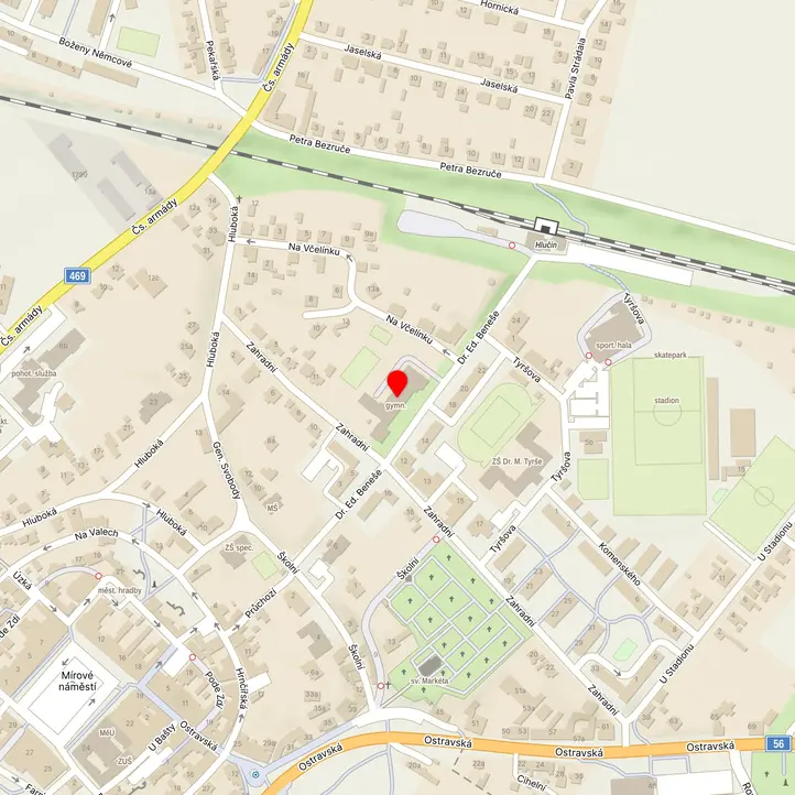 Mapa školy z Mapy.cz