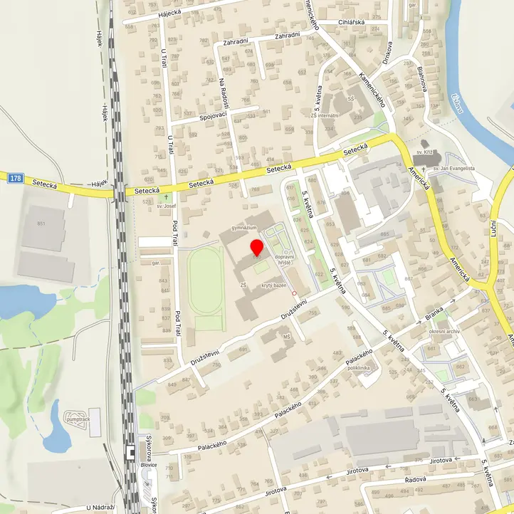Mapa školy z Mapy.cz