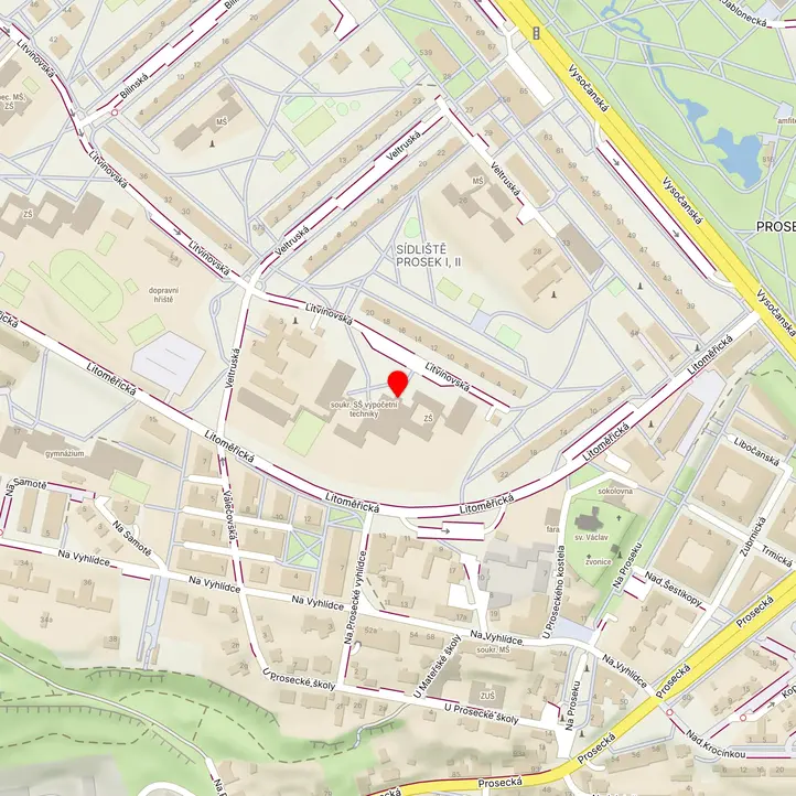 Mapa školy z Mapy.cz
