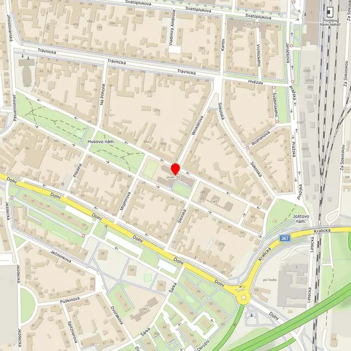 Mapa školy z Mapy.cz
