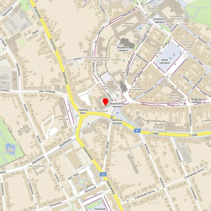 Mapa školy z Mapy.cz