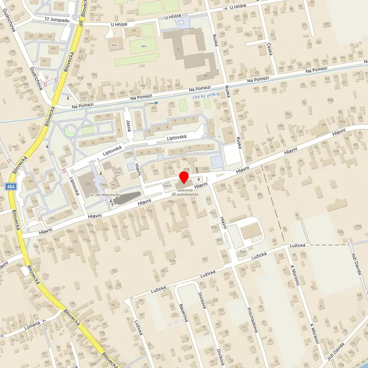 Mapa školy z Mapy.cz