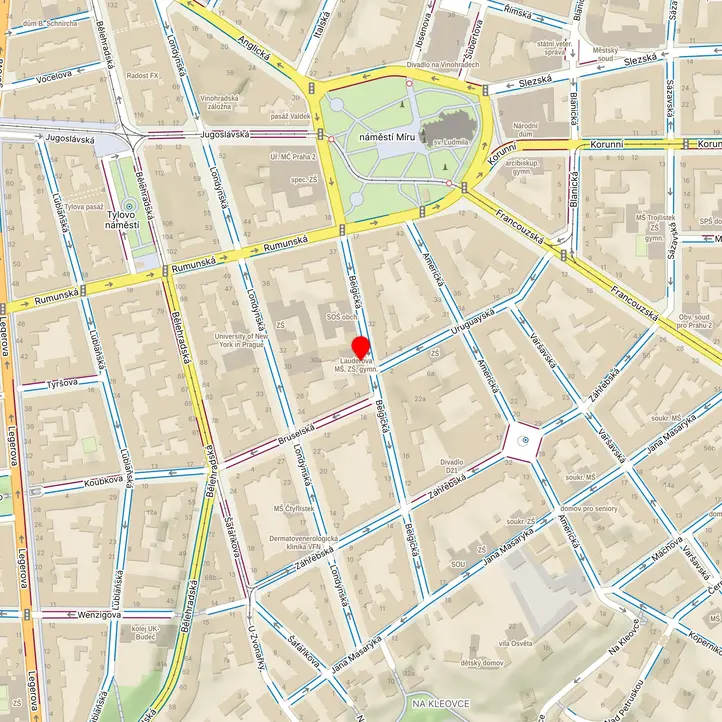 Mapa školy z Mapy.cz