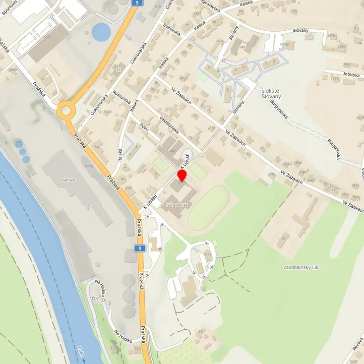 Mapa školy z Mapy.cz