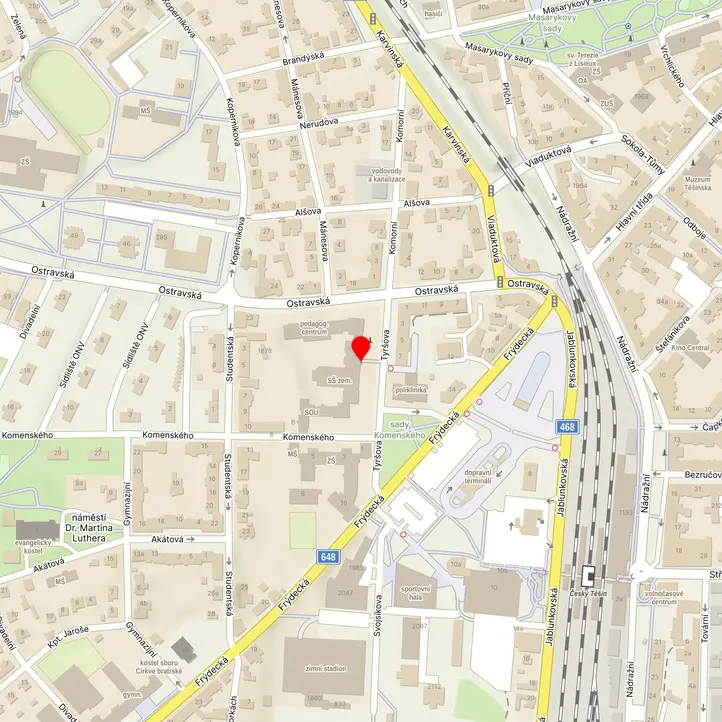 Mapa školy z Mapy.cz