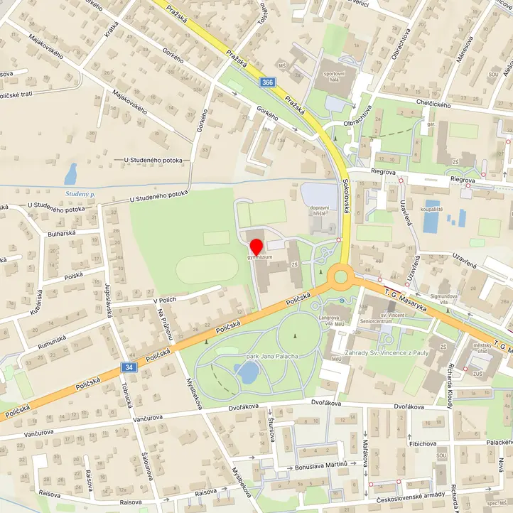 Mapa školy z Mapy.cz