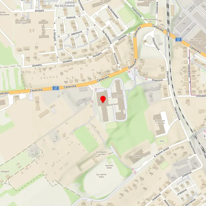 Mapa školy z Mapy.cz