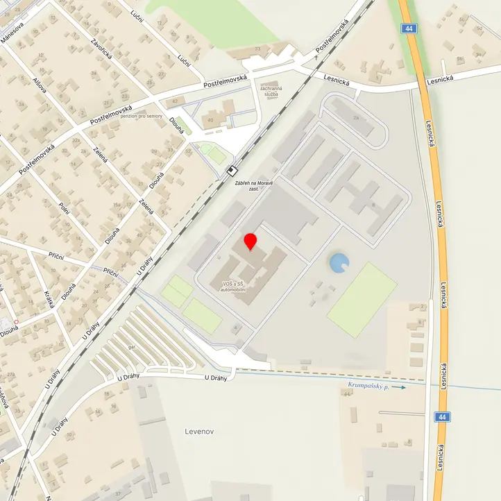 Mapa školy z Mapy.cz