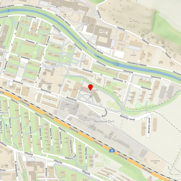 Mapa školy z Mapy.cz