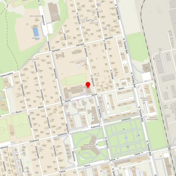 Mapa školy z Mapy.cz