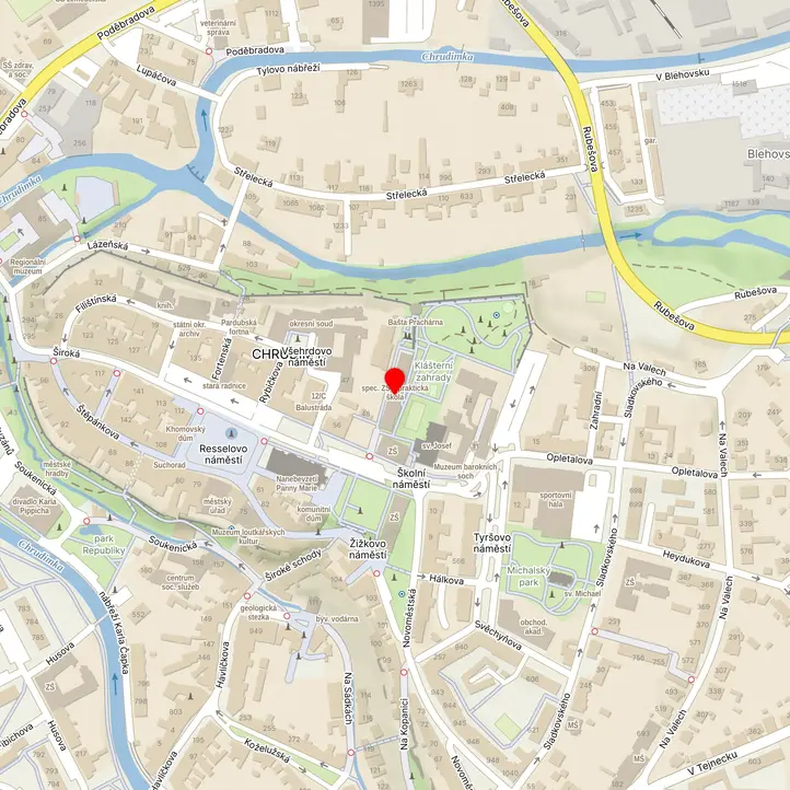 Mapa školy z Mapy.cz