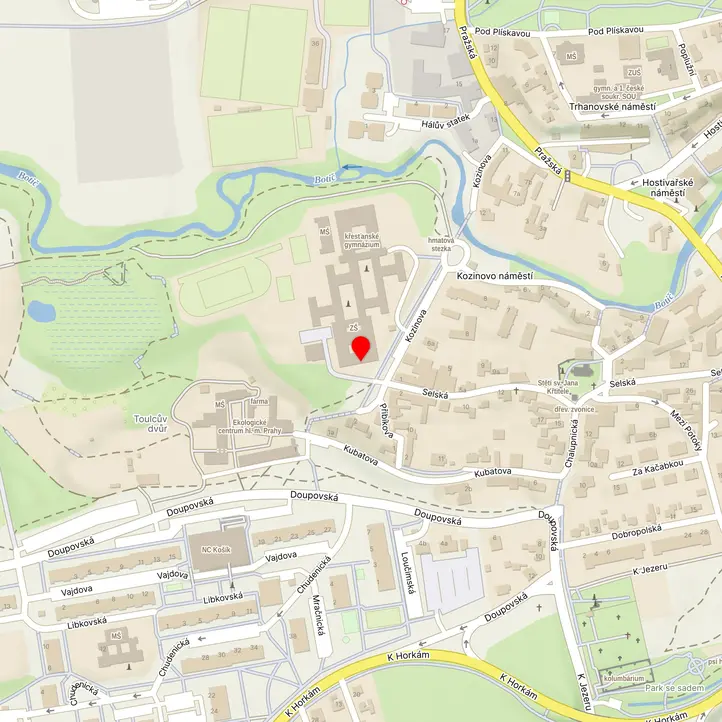 Mapa školy z Mapy.cz