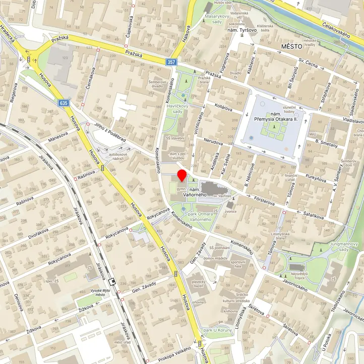 Mapa školy z Mapy.cz