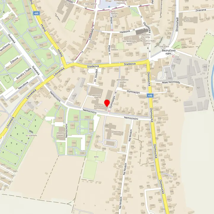 Mapa školy z Mapy.cz