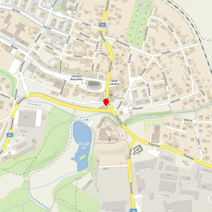 Mapa školy z Mapy.cz