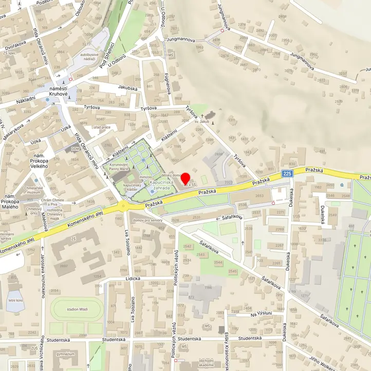 Mapa školy z Mapy.cz