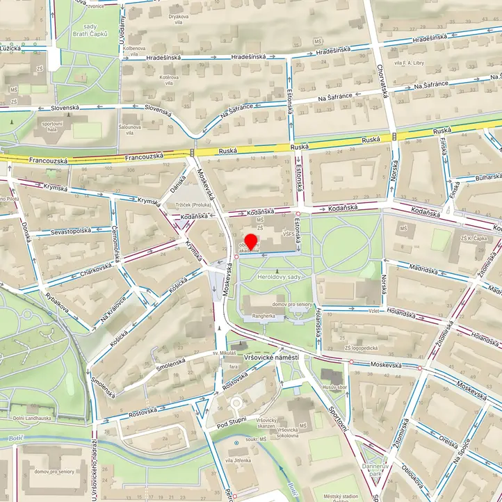Mapa školy z Mapy.cz