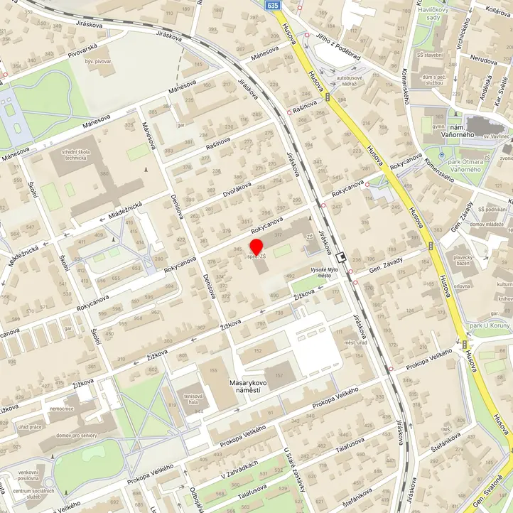 Mapa školy z Mapy.cz
