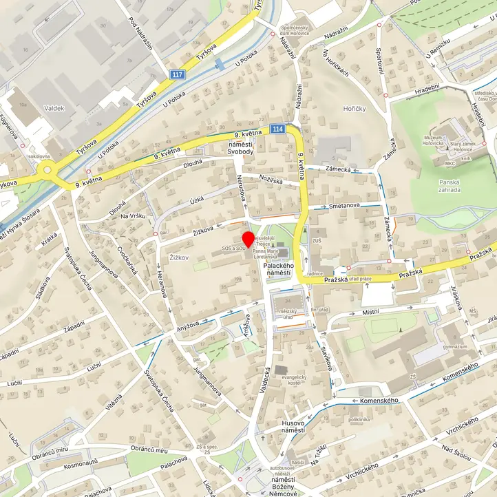Mapa školy z Mapy.cz