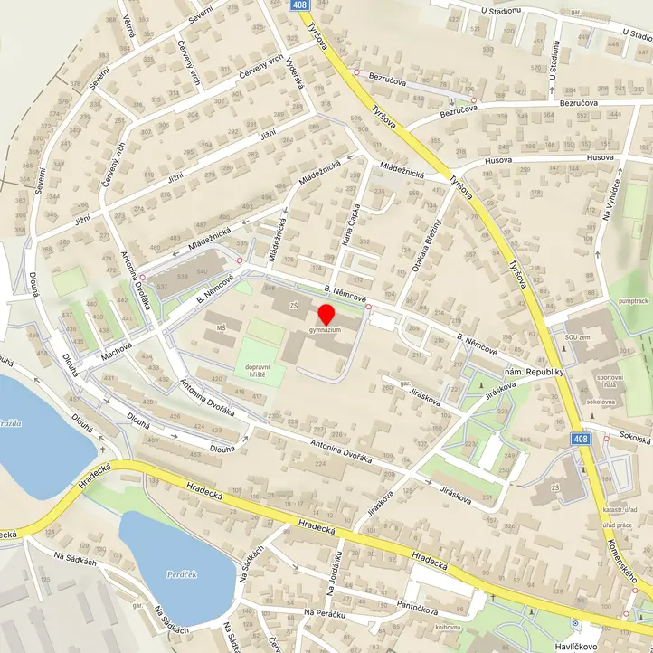 Mapa školy z Mapy.cz