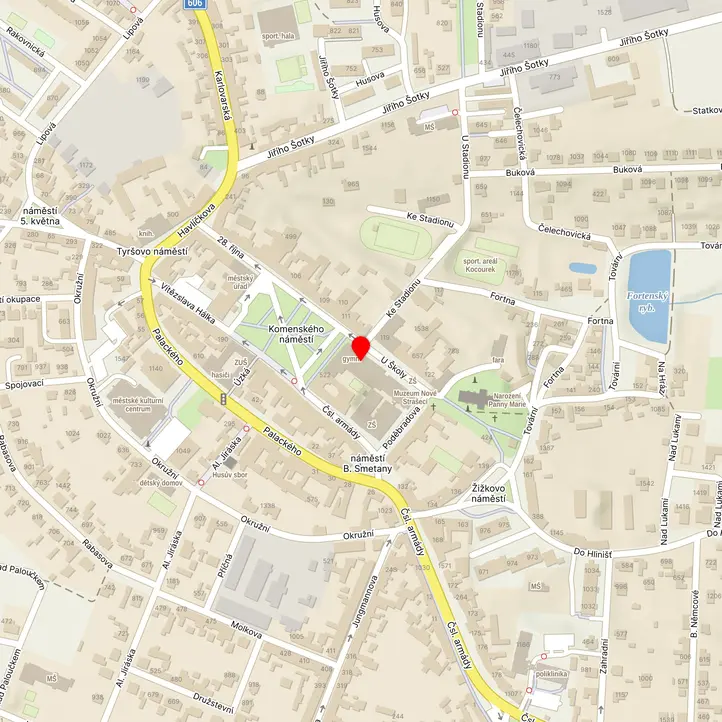 Mapa školy z Mapy.cz