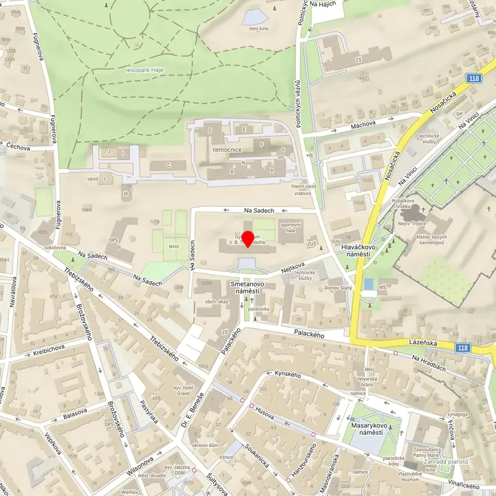 Mapa školy z Mapy.cz