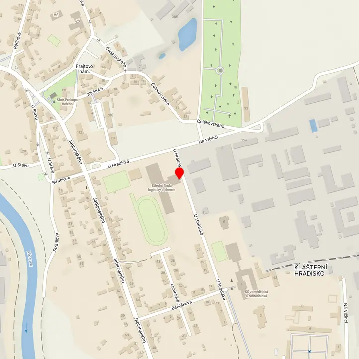 Mapa školy z Mapy.cz