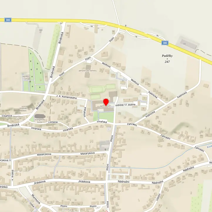 Mapa školy z Mapy.cz