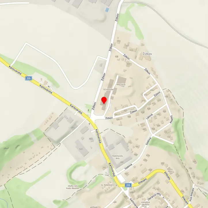 Mapa školy z Mapy.cz