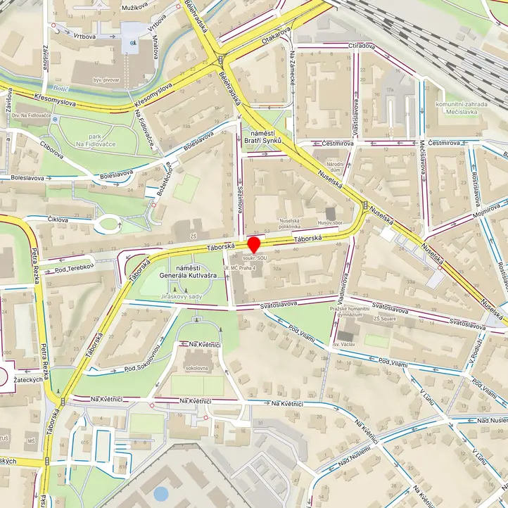 Mapa školy z Mapy.cz