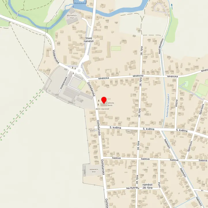 Mapa školy z Mapy.cz