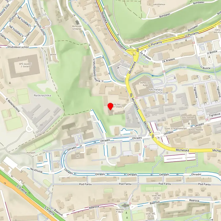 Mapa školy z Mapy.cz