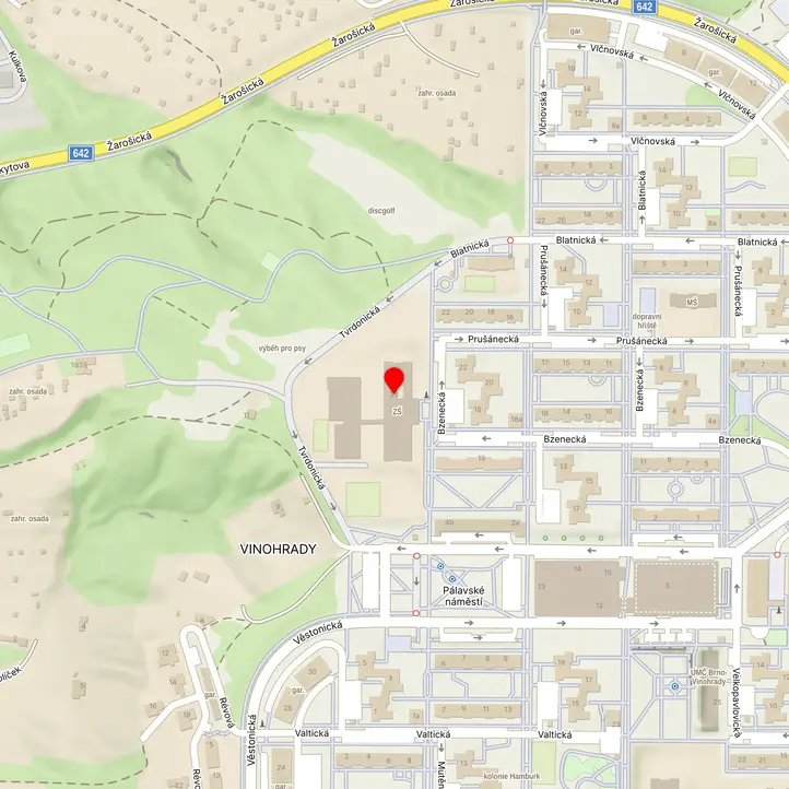 Mapa školy z Mapy.cz