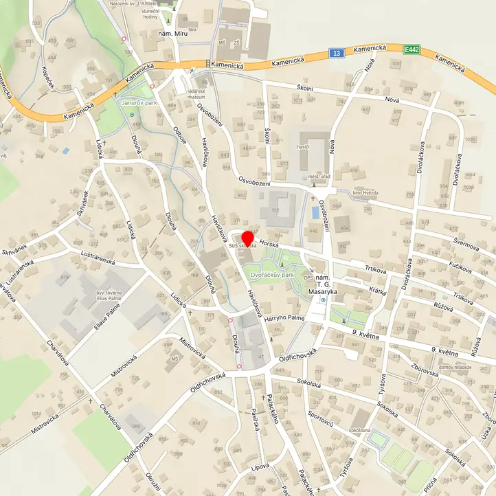 Mapa školy z Mapy.cz
