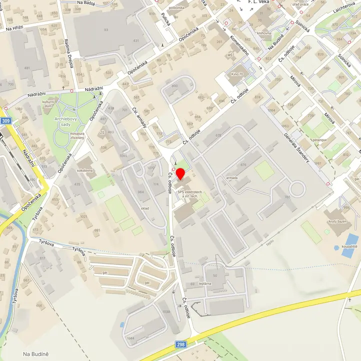 Mapa školy z Mapy.cz