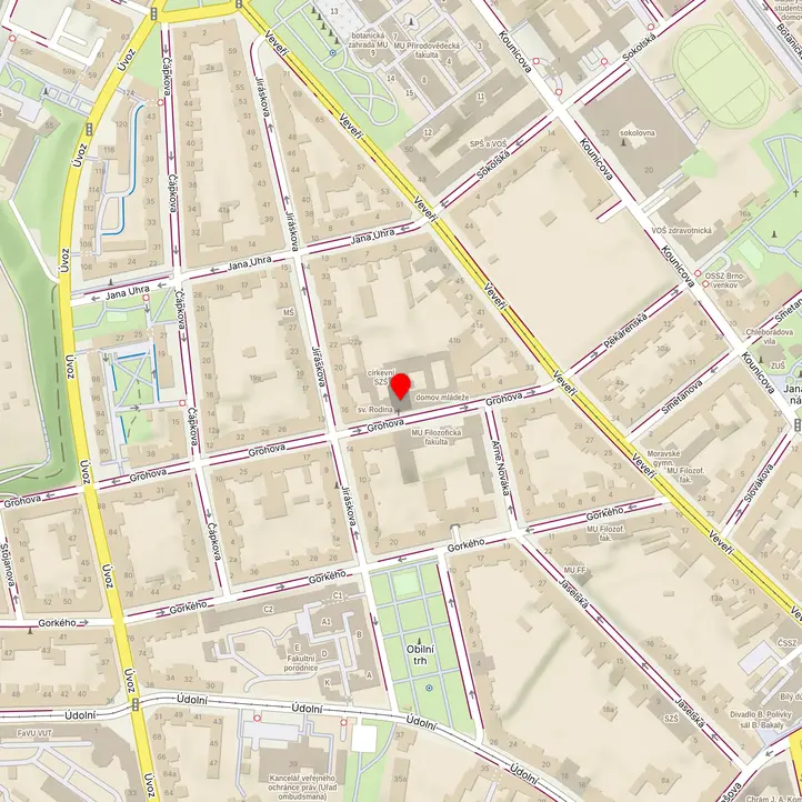 Mapa školy z Mapy.cz