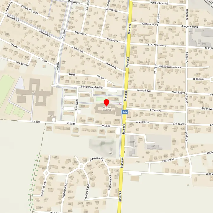 Mapa školy z Mapy.cz