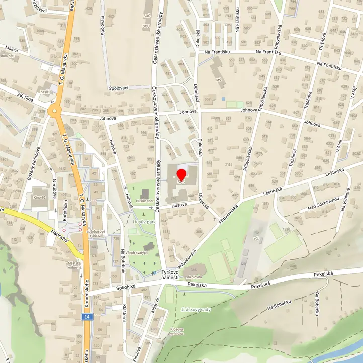 Mapa školy z Mapy.cz