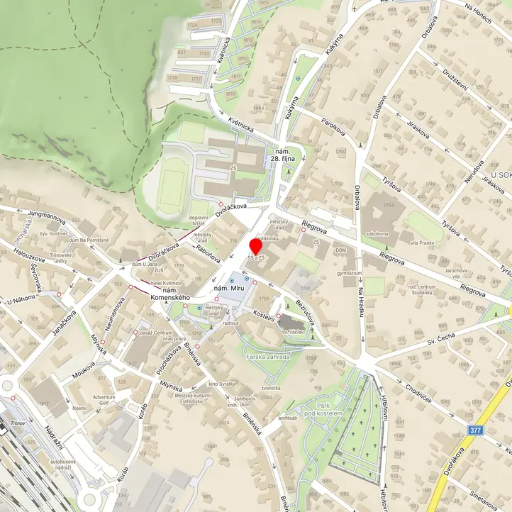 Mapa školy z Mapy.cz