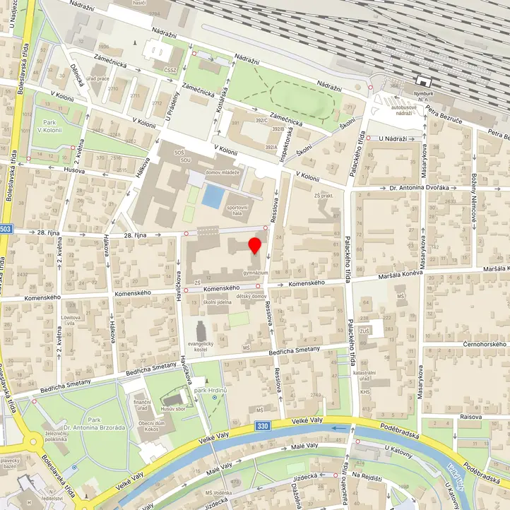 Mapa školy z Mapy.cz